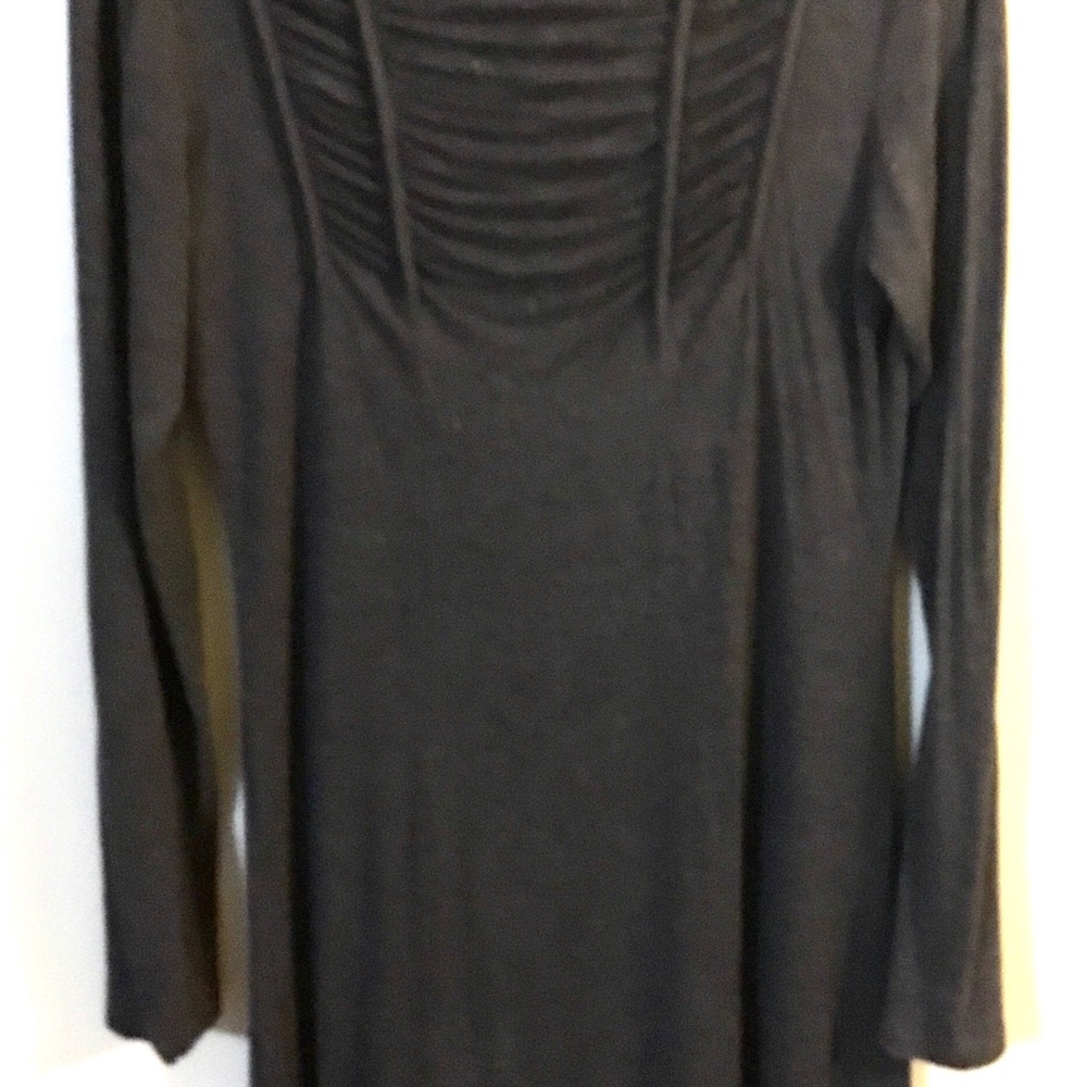 Elegant but comfy charcoal dress